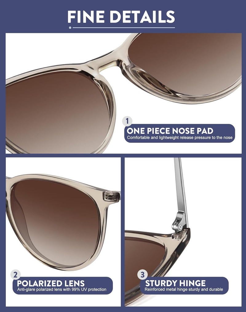WOWSUN Retro sunglasses womens 2024 trendy round classic glasses - Image 4